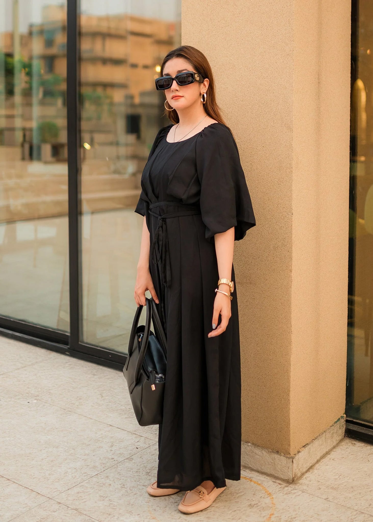 Curve maxi dress (black)